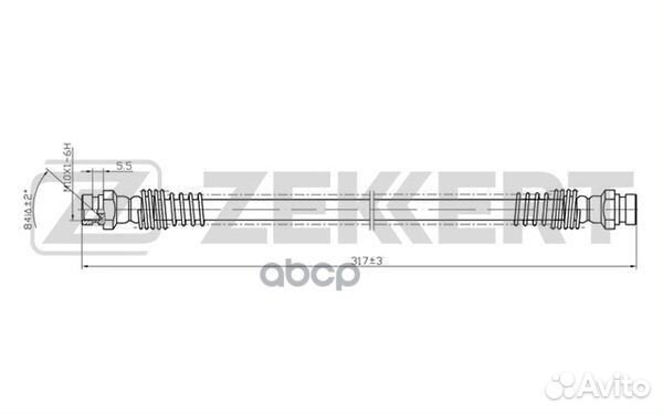 Шланг тормозной Mitsubishi Colt I-III 78- Gala