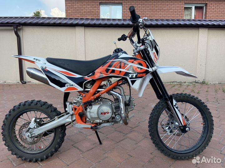 Питбайк kayo tt 125 полуавтомат,вместе с экипом
