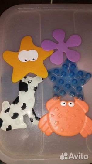 Игрушки липучки в ванну новые