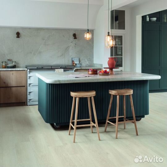 Пвх плитка, кварц виниловый ламинат Quick Step Alpha Vinyl Bloom Дуб морской светлый avmpu 40079