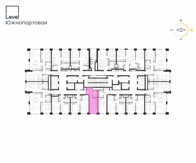 Квартира-студия, 23,3 м², 7/68 эт.