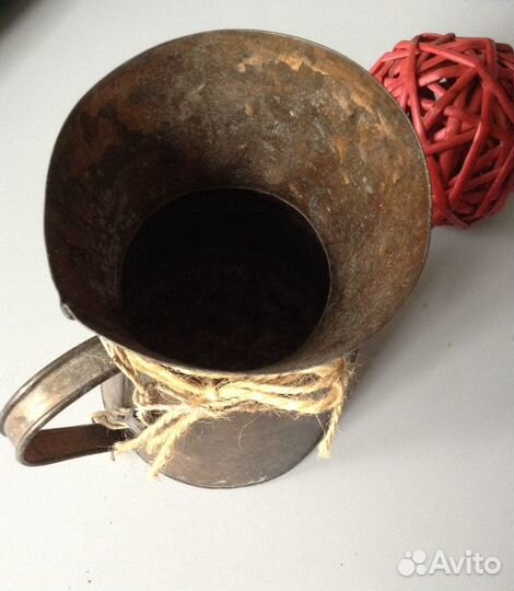 Ваза, кувшин металл, жесть, стекло