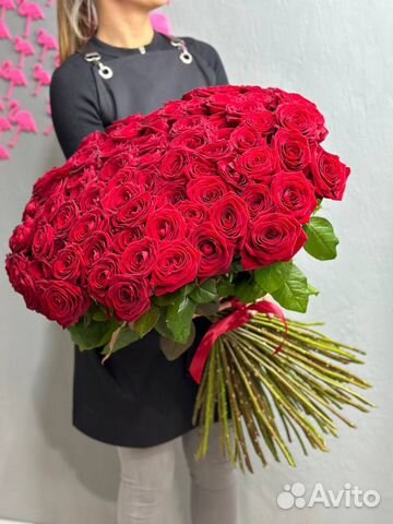 Розы красные 101шт букеты от Flowers124