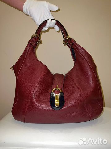 Сумка натуральная кожа красная
