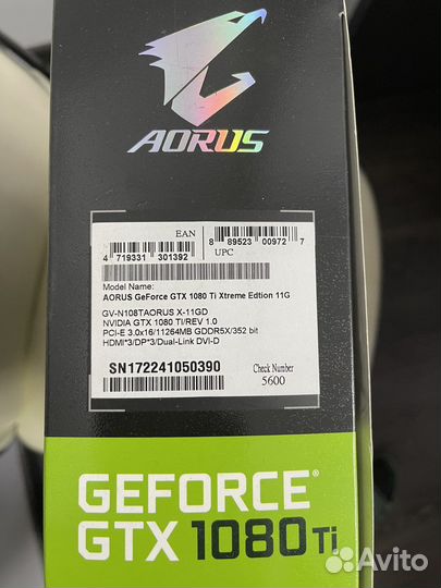 GTX 1080 Ti Aorus Xtreme Edition 11GB