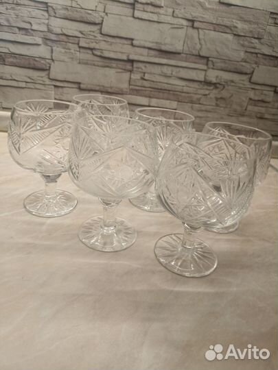 Хрустальные бокалы для коньяка