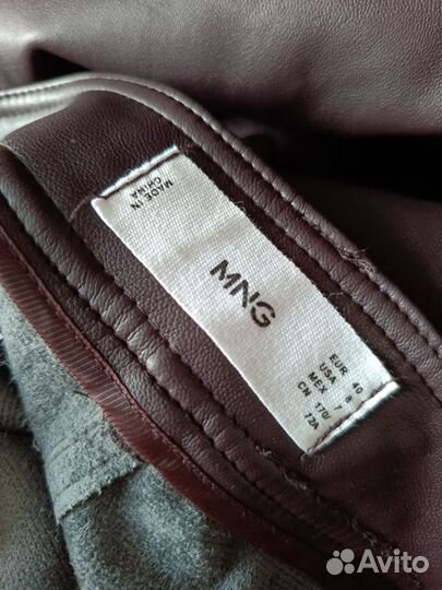 Кожаные брюки mango