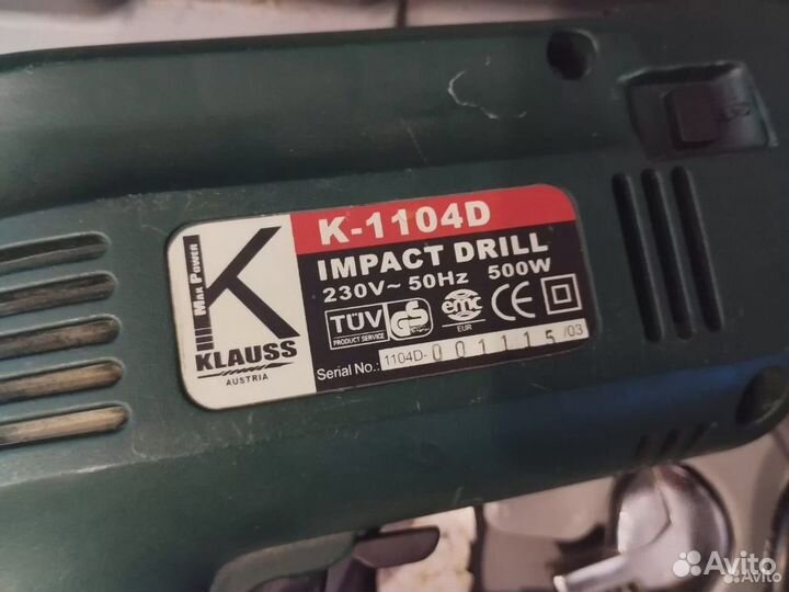 Ударная дрель Klauss K-1104 500 Вт