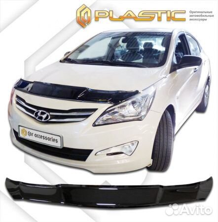 Дефлектор капота Hyundai Solaris 2014-2017