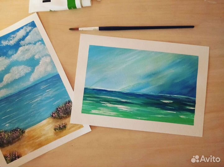 Картина морской пейзаж 10х16