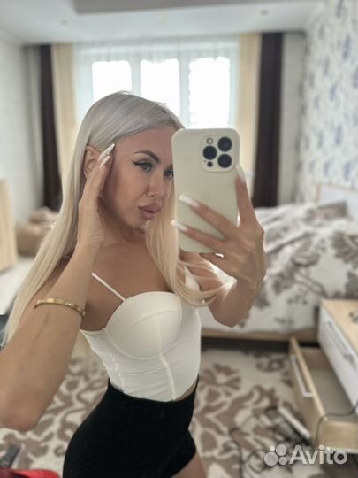 Волос блонд для наращивания капсулы 50 см