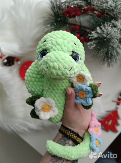 Вязаная цветочная Коброчка, ручная работа