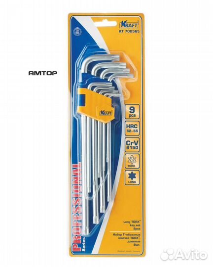 Kraft KT 700565 Набор ключей torx (9 предметов) 
