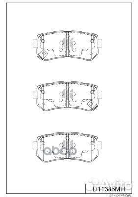 Колодки зад.hyundai tucson 2016- D11385MH Kashi