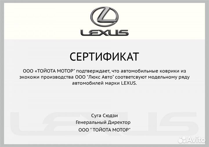 3D Коврики Lexus из Экокожи