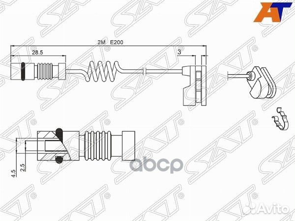 Датчик износа тормозных колодок перед/зад merce