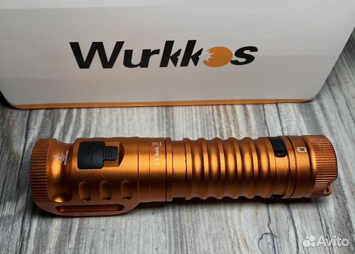 Фонарь налобный Wurkkos HD20 Orange+аккумулятор
