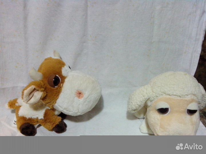Мягкие игрушки Корова и Овечка