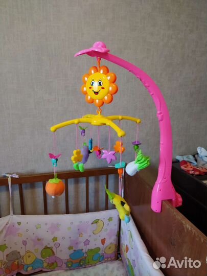 Музыкальный мобиль мягкие игрушки