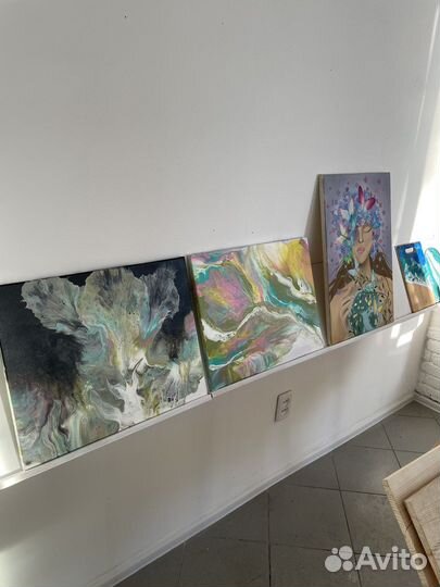 Картины флюид арт