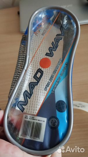 Очки для плавания mad wave с чехлом