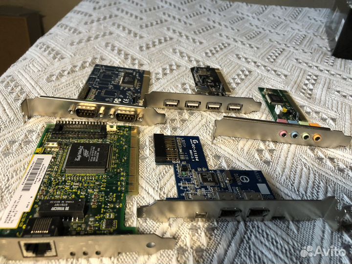 Карты PCI сетевые, sata,usb и др. б.у