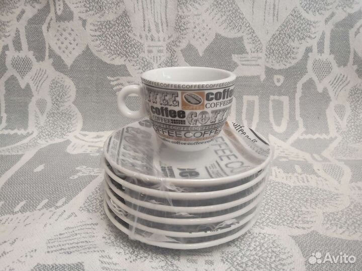 Кофейный сервиз 12 предметов фарфор