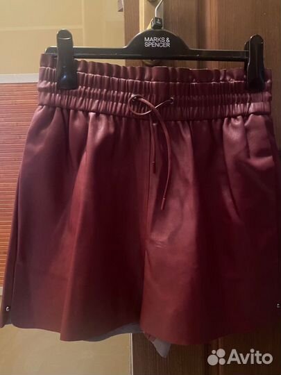 Кожаные шорты zara xs