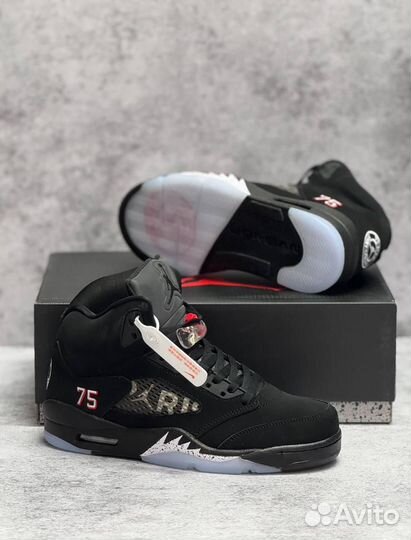 Кроссовки Nike Air Jordan 5 зимние (Арт.75953)