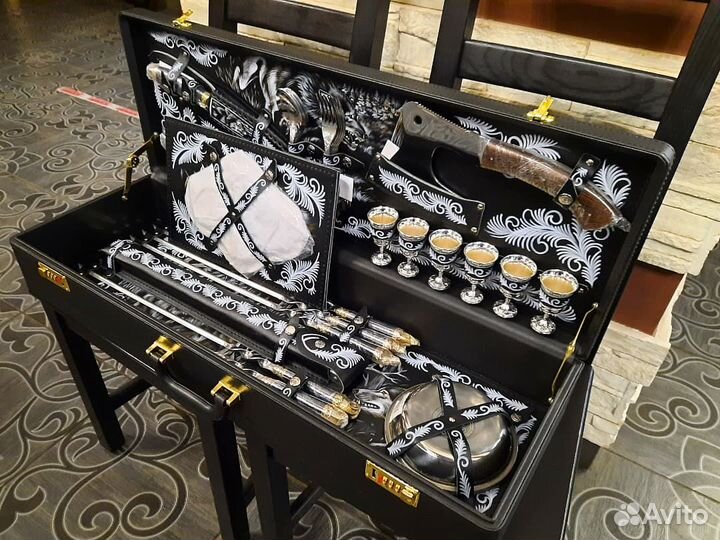 Элитный Шашлычный Набор для Директора в коже