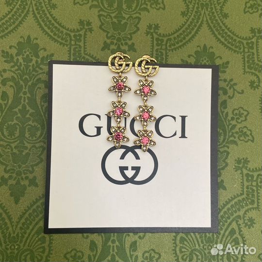 Серьги gucci винтаж