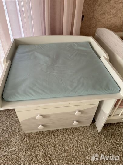 Комод buburu Baby с пеленальным столом белый 4ящик