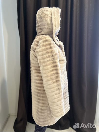 Шуба из мутона натуральный мех 50