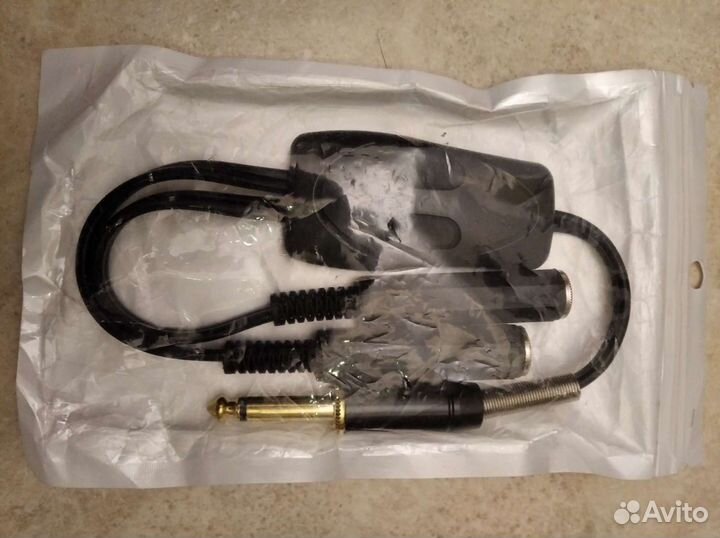 Разьем Джек 6,35 на два выхода Джек 6,35,с двойным