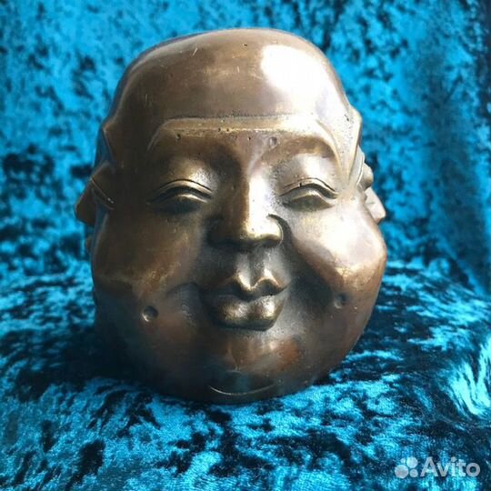 Статуэтка 4 настроения (лица) Будды, бронза,литье