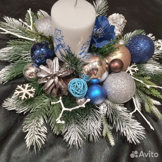 Новогодний подсвечник для интерьера