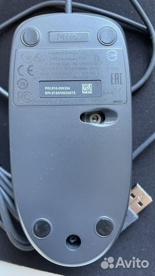 Мышь бесшумная USB Logitech M110 Silent 1000dpi