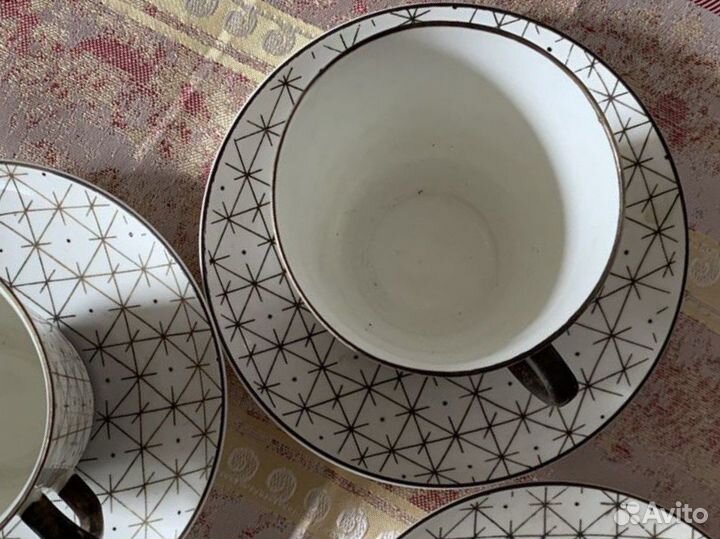 Чашка и блюдце кофейные лфз костяной фарфор