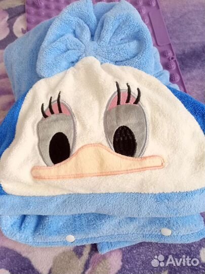 Полотенце-халатик для детей на кнопках