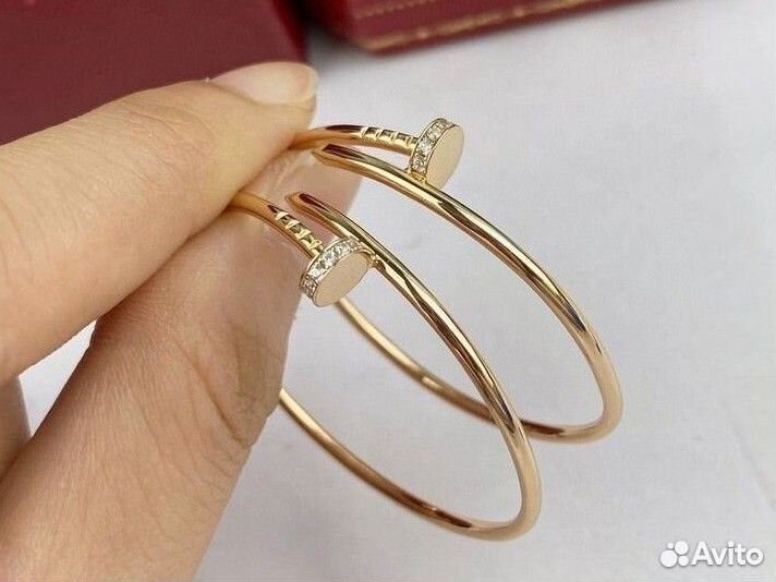 Золотые серьги cartier Juste un Clou 585 проба