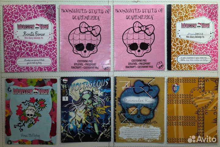 Монстер хай дневники и карточки