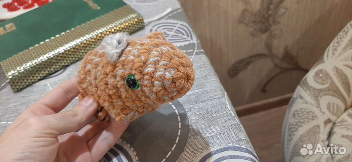 Плюшевый хомяк ручной работы