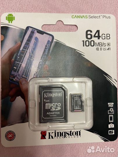 Карта памяти MicroSD 64гб