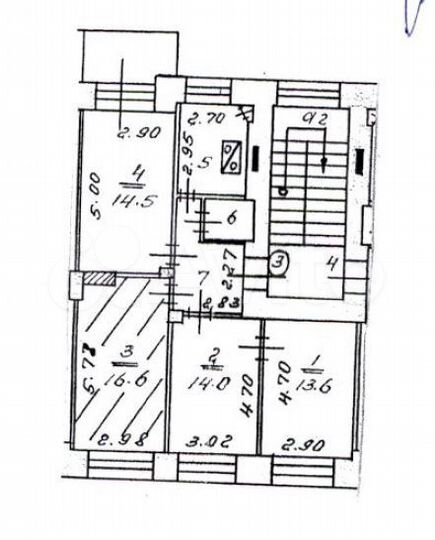 Комната 16,9 м² в 1-к., 3/4 эт.