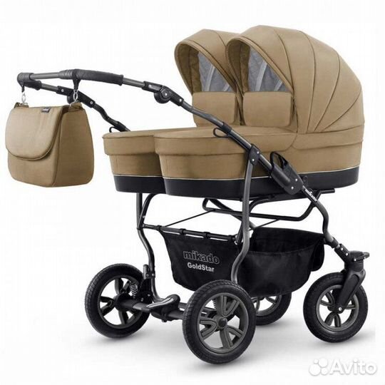 Коляска для двойни 2 в 1 Mikado Tween Delux