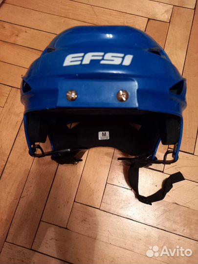 Шлем хоккейный efsi M, клюшка Oxelo