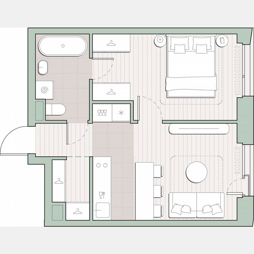 1-к. квартира, 38,7 м², 12/27 эт.