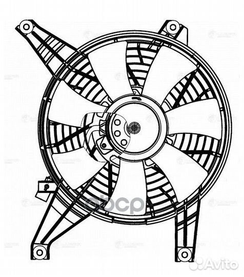 Э/вентилятор кондиц. для а/м Mitsubishi Pajero III