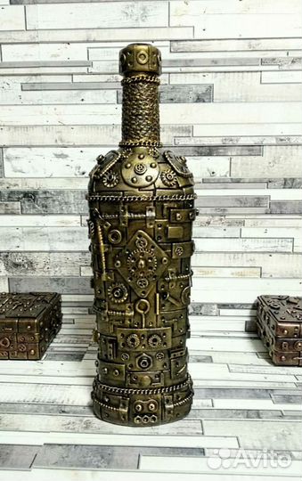 Бутылка в стиле стимпанк