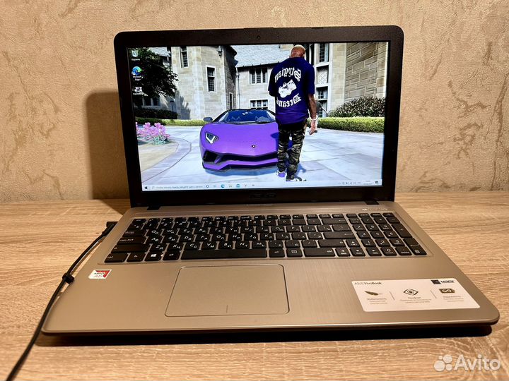 Мощный ноутбук Asus 4GB/256GB/HDD